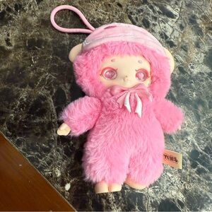 Yuna Pink Plush Vinyl Bag Charm